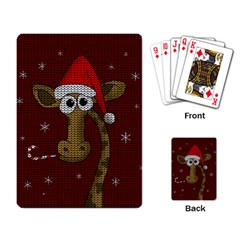 Christmas Giraffe  Playing Card