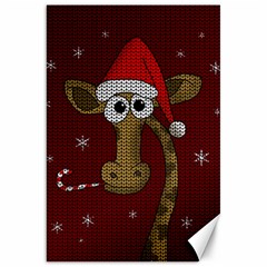 Christmas Giraffe  Canvas 20  x 30  