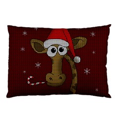 Christmas Giraffe  Pillow Case