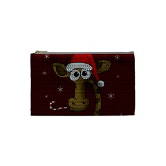 Christmas Giraffe  Cosmetic Bag (Small) 