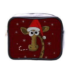 Christmas Giraffe  Mini Toiletries Bags by Valentinaart