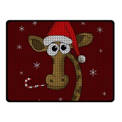 Christmas Giraffe  Fleece Blanket (Small)