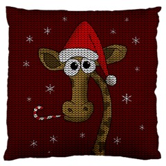 Christmas Giraffe  Large Cushion Case (One Side)