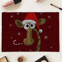 Christmas Giraffe  Cosmetic Bag (XXL) 