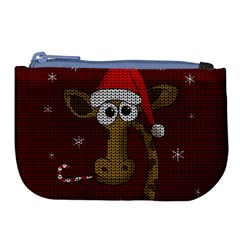 Christmas Giraffe  Large Coin Purse