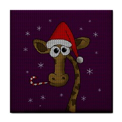 Christmas Giraffe  Tile Coasters by Valentinaart