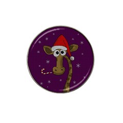 Christmas Giraffe  Hat Clip Ball Marker (4 Pack) by Valentinaart