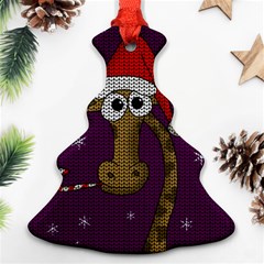 Christmas Giraffe  Ornament (christmas Tree)  by Valentinaart