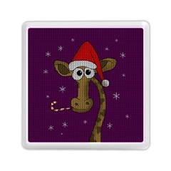 Christmas Giraffe  Memory Card Reader (square)  by Valentinaart