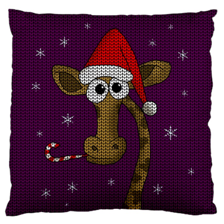 Christmas Giraffe  Large Cushion Case (One Side)