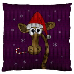 Christmas Giraffe  Standard Flano Cushion Case (one Side) by Valentinaart