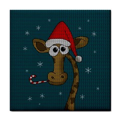 Christmas Giraffe  Tile Coasters by Valentinaart