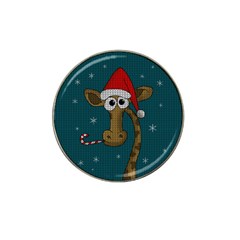 Christmas Giraffe  Hat Clip Ball Marker by Valentinaart