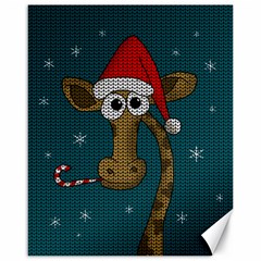 Christmas Giraffe  Canvas 16  X 20   by Valentinaart