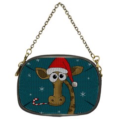 Christmas Giraffe  Chain Purses (one Side)  by Valentinaart