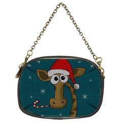 Christmas Giraffe  Chain Purses (two Sides)  by Valentinaart