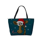 Christmas Giraffe  Shoulder Handbags Back