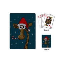 Christmas Giraffe  Playing Cards (mini)  by Valentinaart