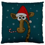 Christmas Giraffe  Large Cushion Case (One Side) Front