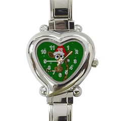 Christmas Giraffe  Heart Italian Charm Watch by Valentinaart