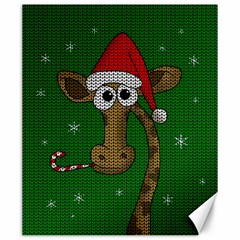 Christmas Giraffe  Canvas 20  X 24   by Valentinaart