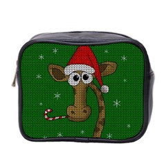 Christmas Giraffe  Mini Toiletries Bag 2-side by Valentinaart