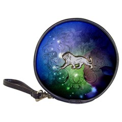 Wonderful Lion Silhouette On Dark Colorful Background Classic 20-cd Wallets by FantasyWorld7