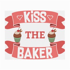 Kiss The Baker Small Glasses Cloth (2-side) by BakersandArtists