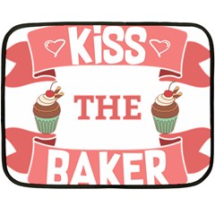 Kiss The Baker Fleece Blanket (mini) by BakersandArtists