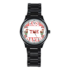 Kiss The Baker Stainless Steel Round Watch by BakersandArtists