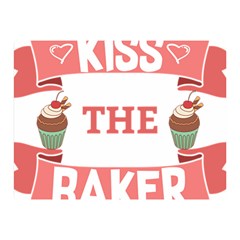 Kiss The Baker Double Sided Flano Blanket (mini)  by BakersandArtists