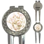 Pastel Roses Antique Vintage 3-in-1 Golf Divots Front