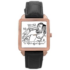 Trump Novelty Design Rose Gold Leather Watch  by PokeAtTrump