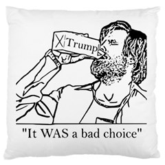 Trump Novelty Design Large Flano Cushion Case (one Side) by PokeAtTrump