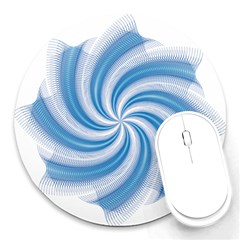 Prismatic Hole Blue Round Mousepads