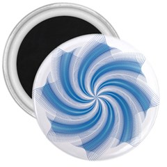 Prismatic Hole Blue 3  Magnets by Mariart