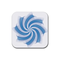 Prismatic Hole Blue Rubber Coaster (square) 