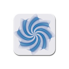 Prismatic Hole Blue Rubber Square Coaster (4 Pack)  by Mariart