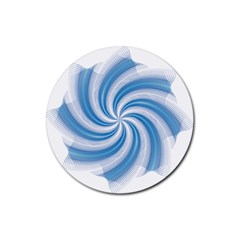 Prismatic Hole Blue Rubber Coaster (round) 