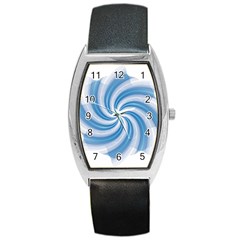 Prismatic Hole Blue Barrel Style Metal Watch by Mariart