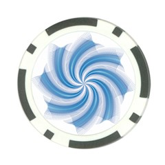 Prismatic Hole Blue Poker Chip Card Guard (10 Pack)