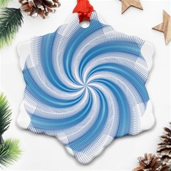 Prismatic Hole Blue Ornament (snowflake)