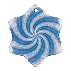 Prismatic Hole Blue Snowflake Ornament (two Sides)