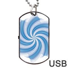 Prismatic Hole Blue Dog Tag Usb Flash (one Side) by Mariart