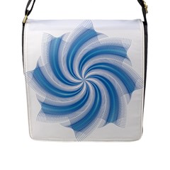 Prismatic Hole Blue Flap Messenger Bag (l)  by Mariart