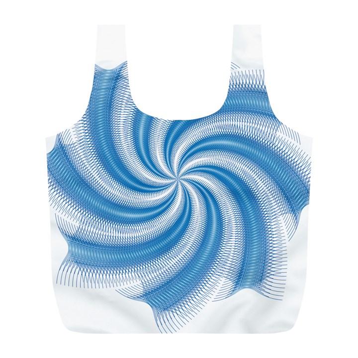 Prismatic Hole Blue Full Print Recycle Bags (L) 