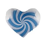 Prismatic Hole Blue Standard 16  Premium Flano Heart Shape Cushions Front