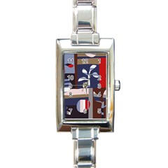 Surface Tree Polka Dots Rectangle Italian Charm Watch by Mariart