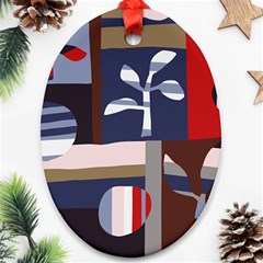 Surface Tree Polka Dots Ornament (oval)