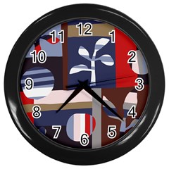 Surface Tree Polka Dots Wall Clocks (black) by Mariart